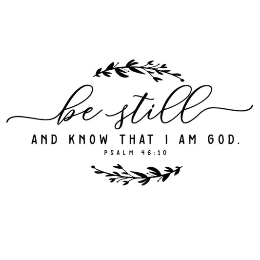 Be Still Wall Decal – Psalm 46:10 Scripture Mural