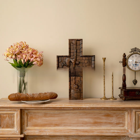 Wooden Cross Ornament