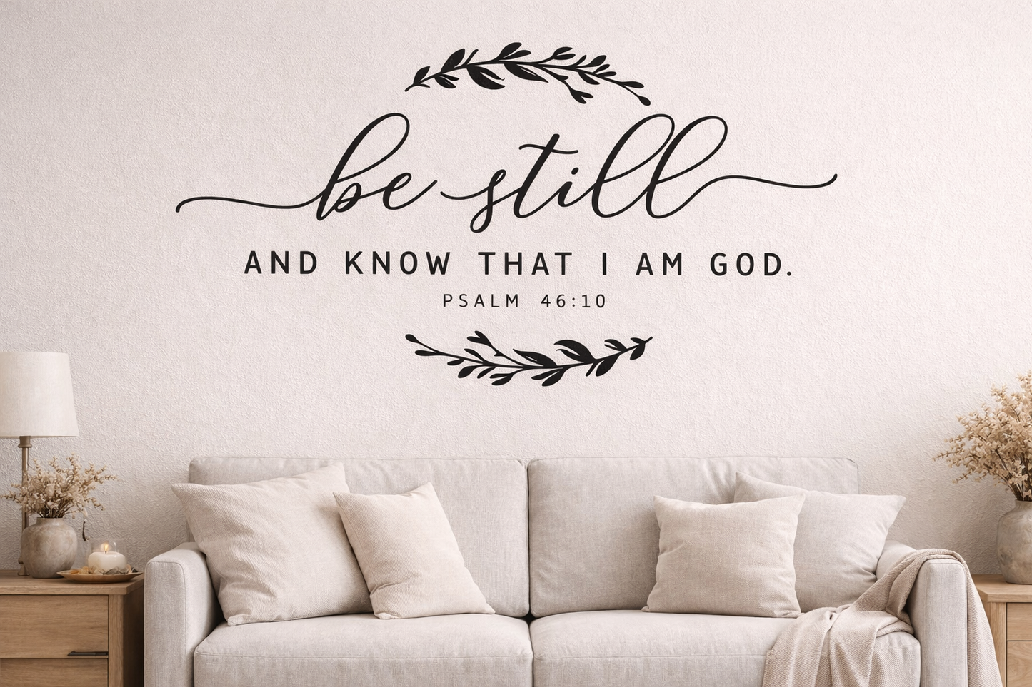 Be Still Wall Decal – Psalm 46:10 Scripture Mural