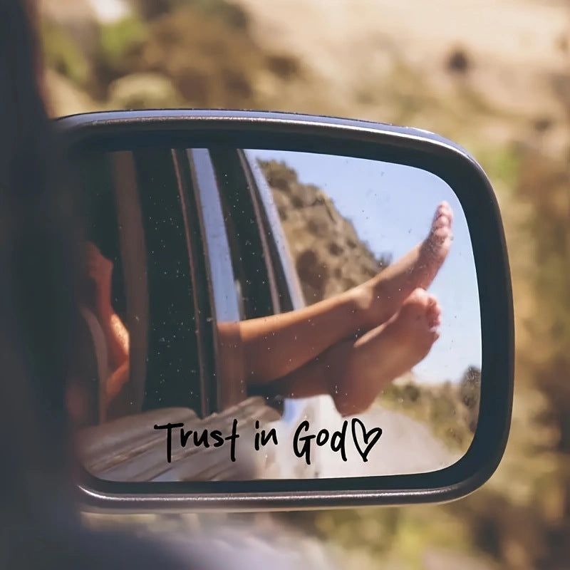 Trust in god Car rearview mirror stickers