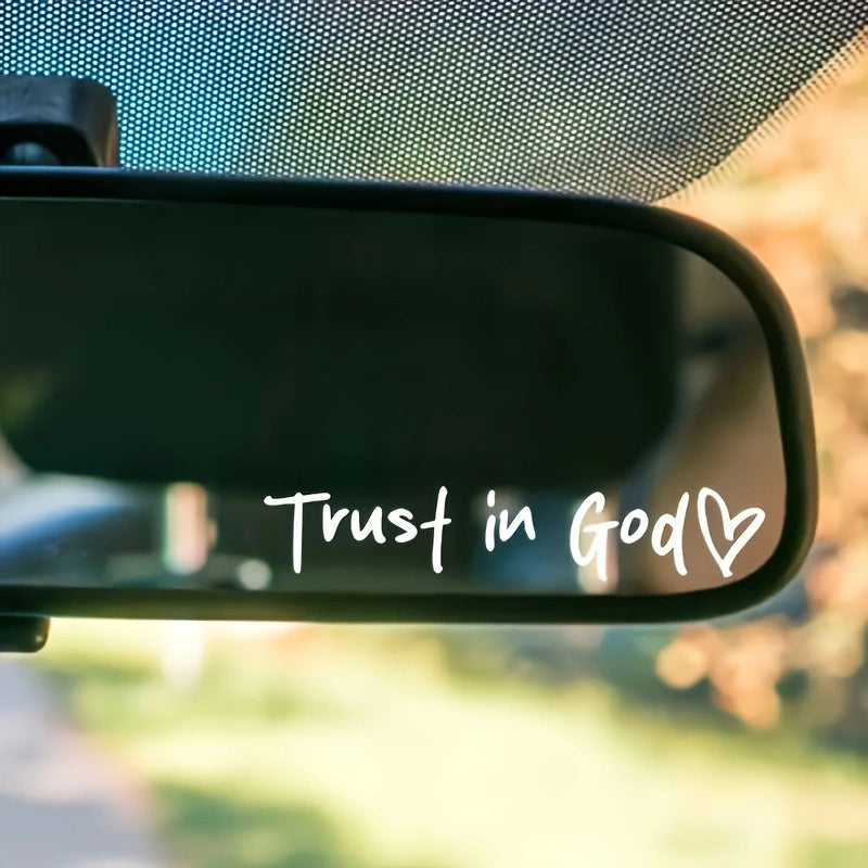 Trust in god Car rearview mirror stickers