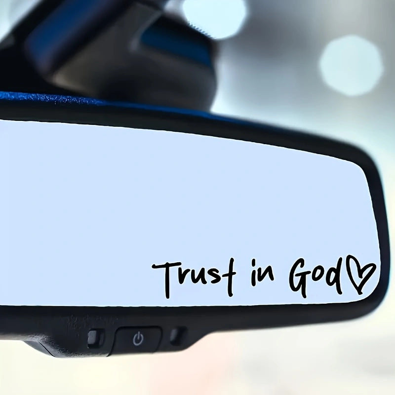 Trust in god Car rearview mirror stickers