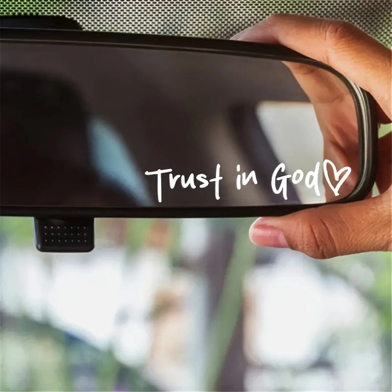 Trust in god Car rearview mirror stickers