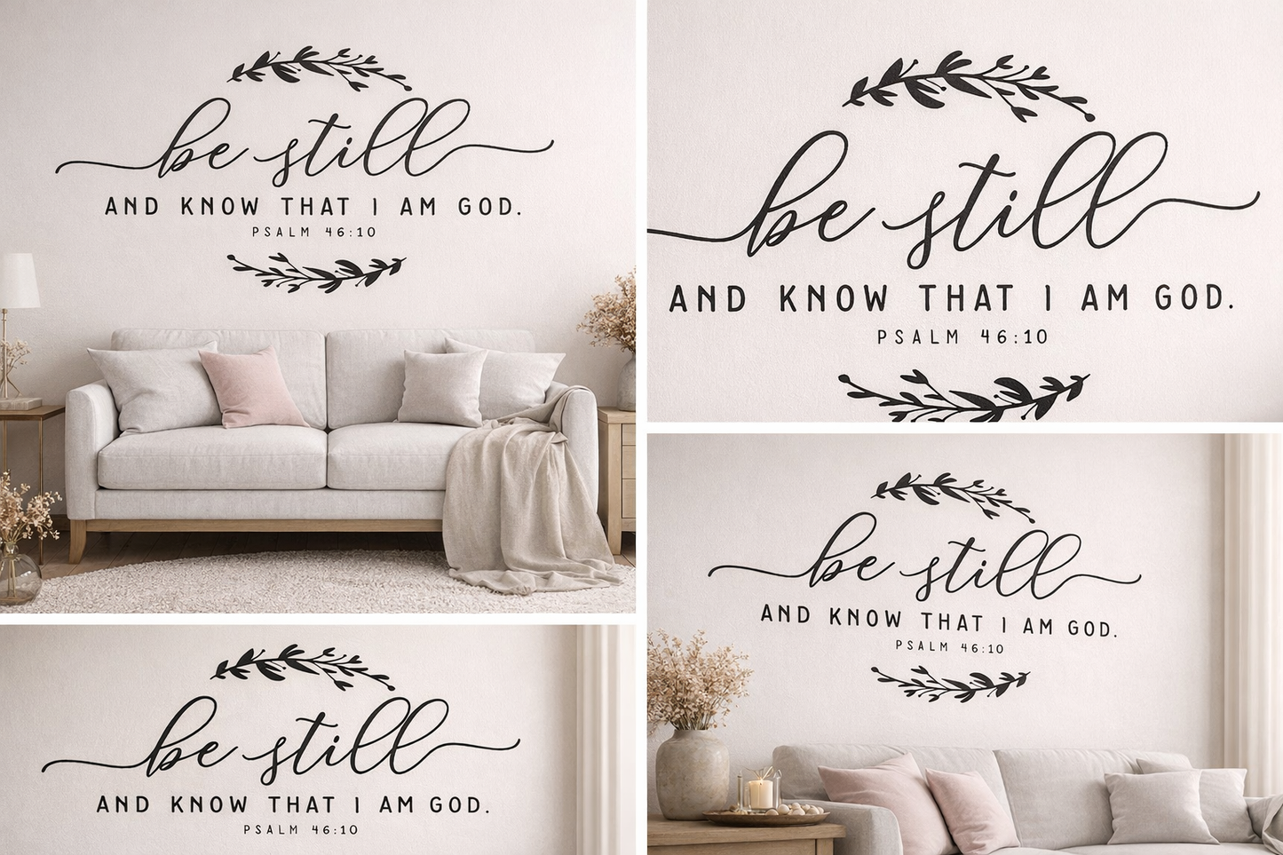 Be Still Wall Decal – Psalm 46:10 Scripture Mural