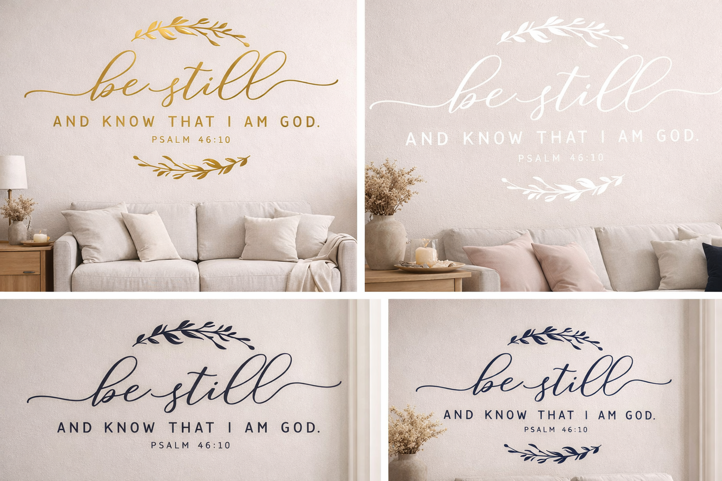 Be Still Wall Decal – Psalm 46:10 Scripture Mural