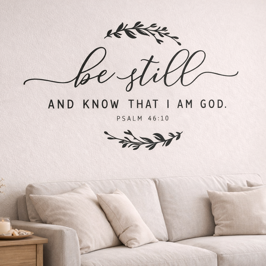 Be Still Wall Decal – Psalm 46:10 Scripture Mural