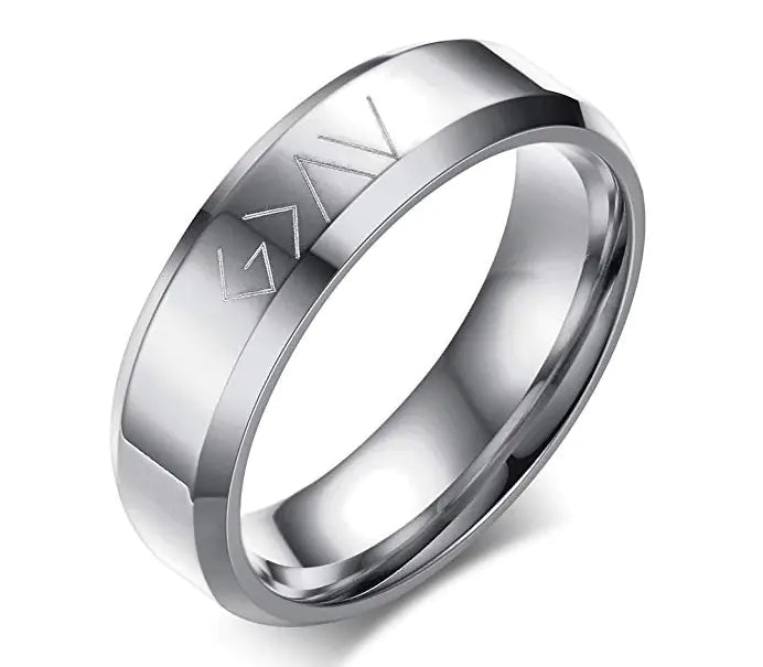 God Is Greater - Engraved Stainless Steel Scripture Ring